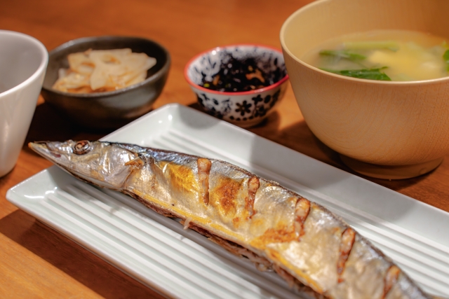 お魚がメインの食卓。